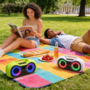 portable party speaker for outdoor camping use 